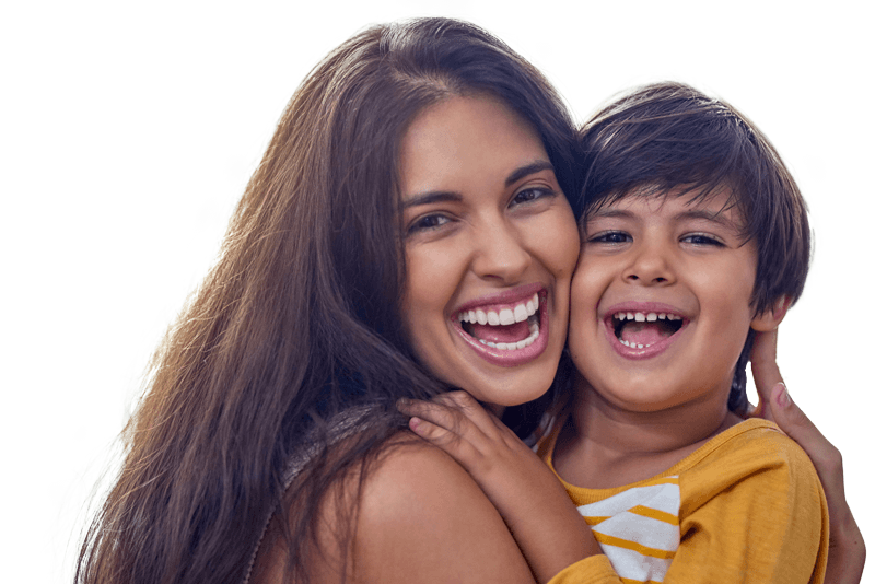 Smiling Family With Beautiful Teeth